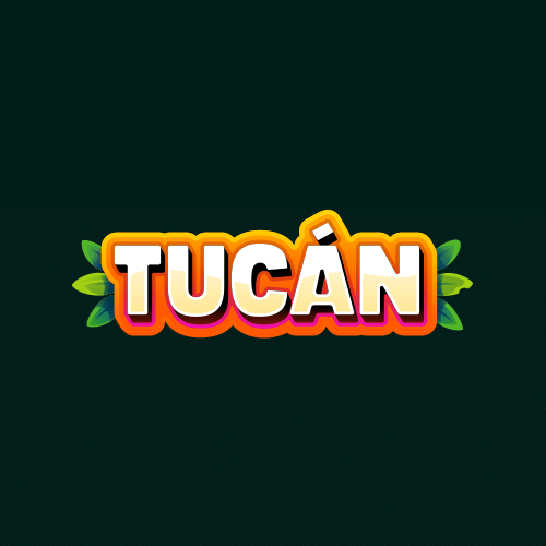 Logo van Tucan Casino – oranje letters met bladeren op donkergroen
