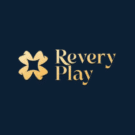 Logo van Revery Play Casino – gouden ster en letters op donkerblauw
