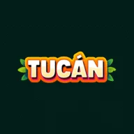 Logo van Tucan Casino – oranje letters met bladeren op donkergroen
