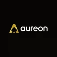 Logo van Aureonplay Casino – gouden A-icoon en witte letters op zwart